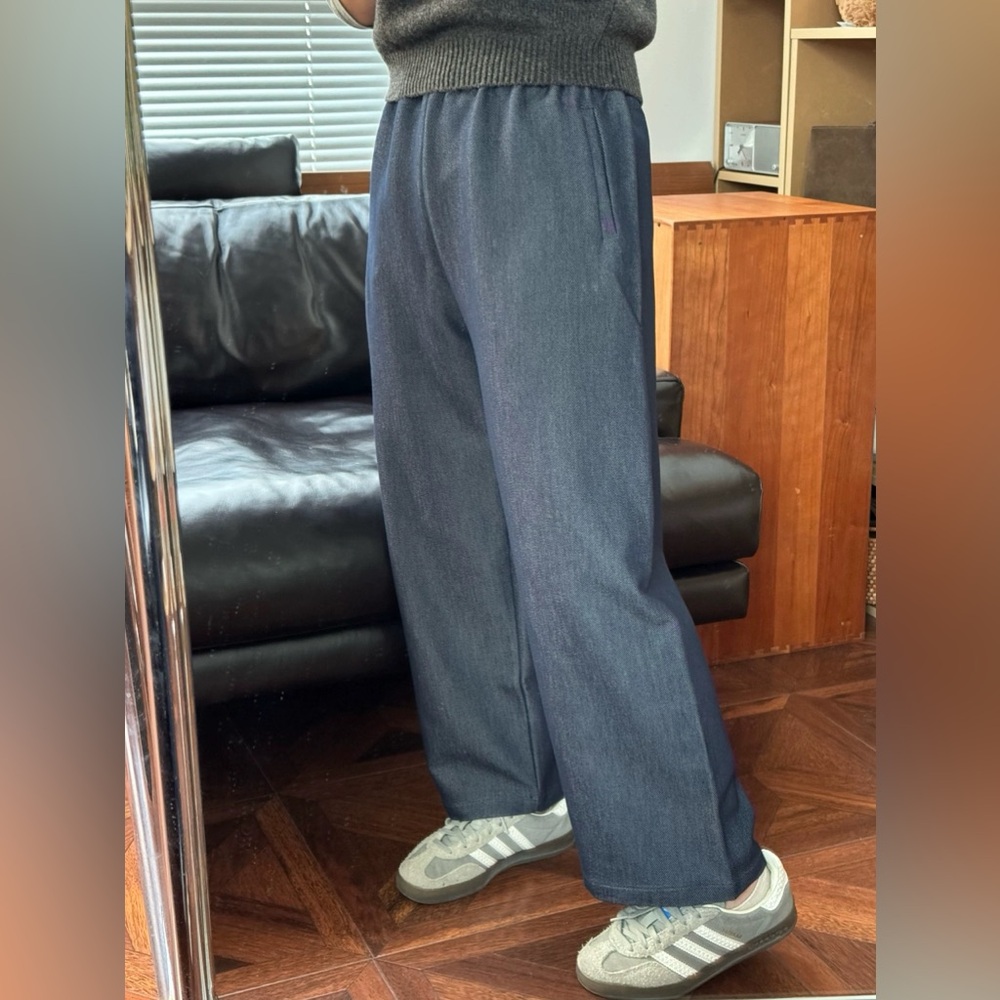 Vintage Blue Tapered Elastic Waist Pants
